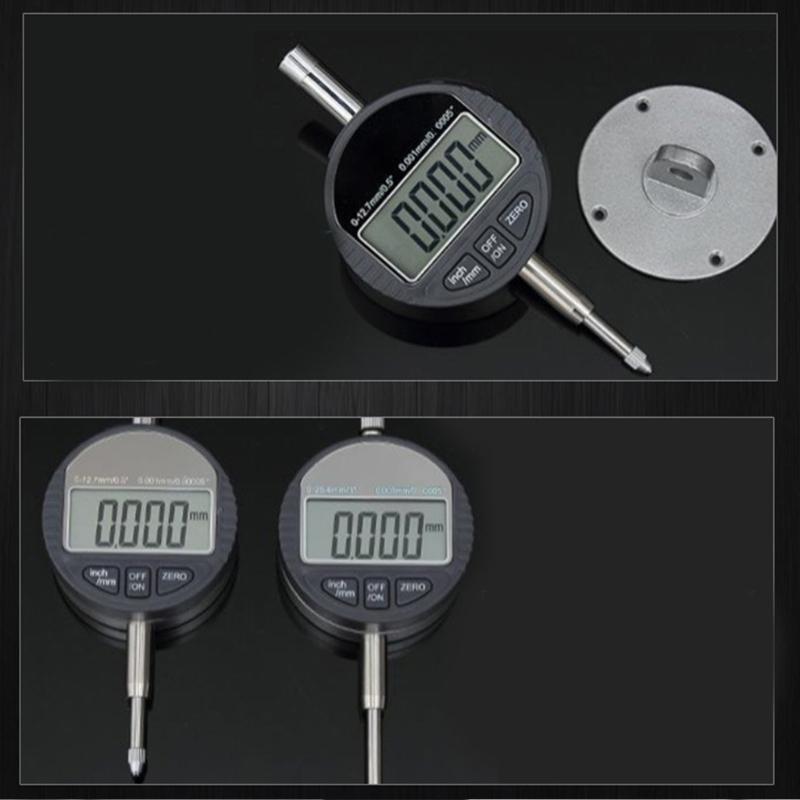 Electronic Digital Dial Indicator Gauge Inch/Metric Conversion 0-1Inch/25.4mm Digital Probe Indicator Dial Tester