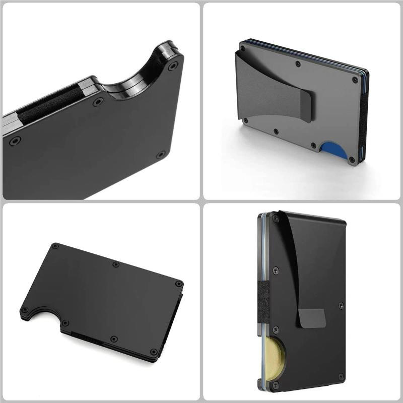 1PC Herren Ultradünne Brieftasche - Minimalistische Herren Brieftasche - Metall Herren Brieftasche mit Brieftasche