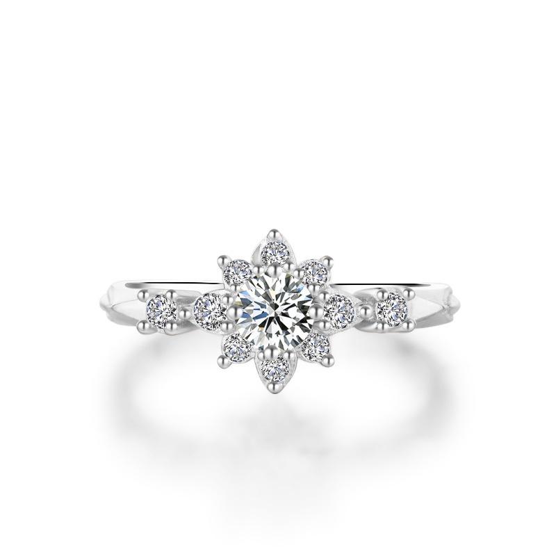 Womens Sweet Fashion Goldplated Elegant Crystal Rhinestone Ring Wedding