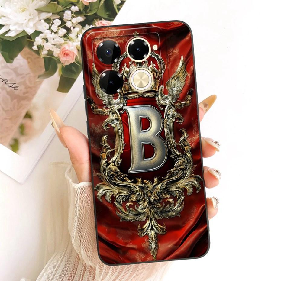 Fashion Crown Letter Couple Phone Case For Infinix Note 40 Pro Plus 5G 4G Note40 40Pro 40Pro+ Soft Silicone Cases Covers Bumpers