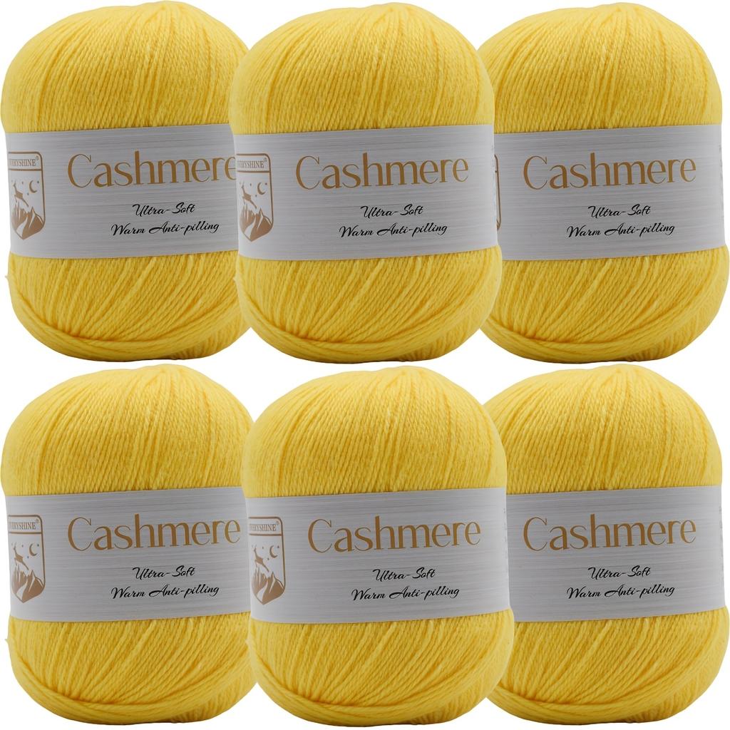 6pcs Cashmere Yarn Set, Ultra-Soft Polyester Blend, 300g/10.58oz Total, for DIY Crochet & Knitting, Warm Hand-Woven Crafts