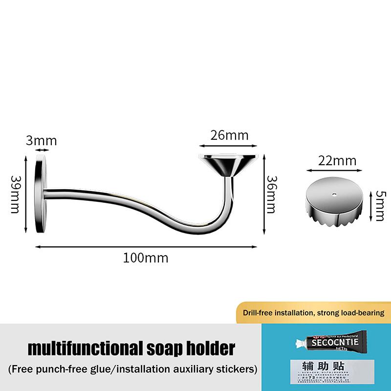 Soporte Magnético para Jabón de Acero Inoxidable Baño Cocina Soportes para Jabón sin Taladro Montados en Pared Soporte para Jabón de Drenaje