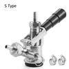 100% 304 Stainless Steel Keg Coupler, Kegerator Sankey S/D System Draft Beer Dispenser Bottling Tap with Barb & Push in Fitting