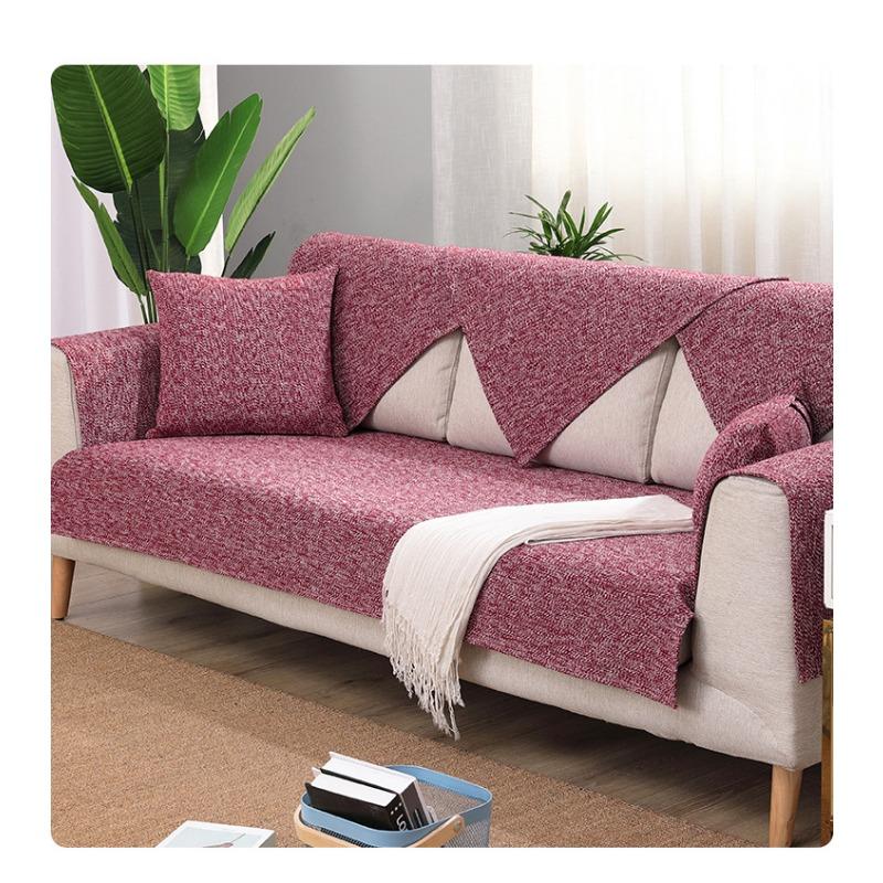 Four Seasons Single Layer Thickened Single Layer Sofa Cushion Cotton Woven Sofa Towel Cover