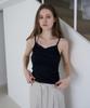 From Wear Shirred Wrap Sleeveless Top Black