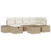 7 Piece Sofa Set with Cushions Poly Rattan