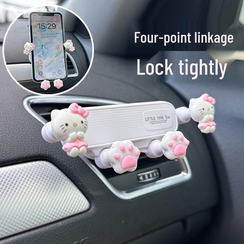 KT Cat Anti-shake Car Air Vent Phone Holder for Girls