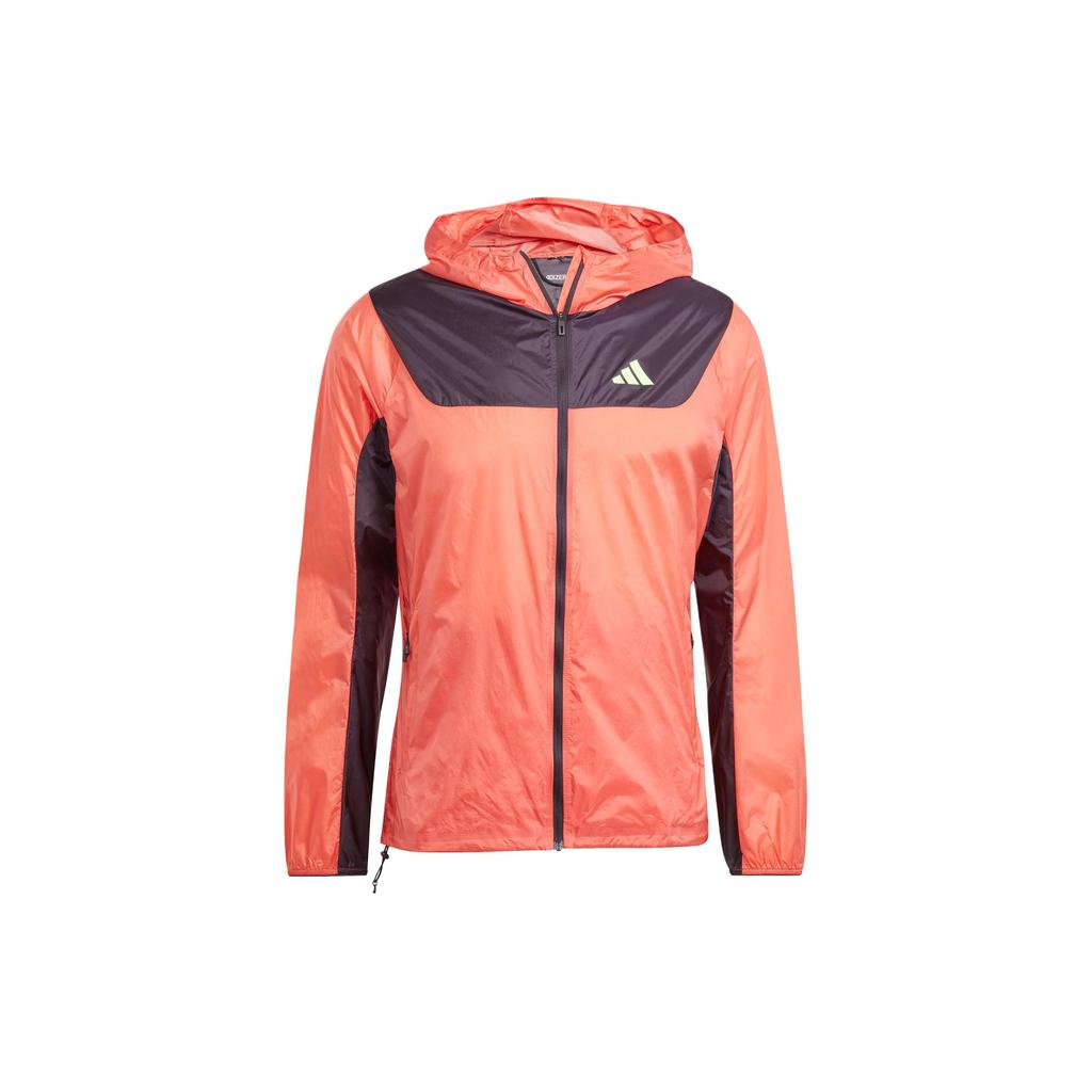 Adidas Ekiden Running Jacket With Letter Print And Color Blocking Men Jacket Light-Red IU0688
