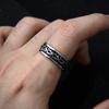 Retro "Thorn Path" Adjustable Open Ring For Men Silver-plated Copper Punk Gothic Edgy Jewelry Unisex Trendy Accessories Gift