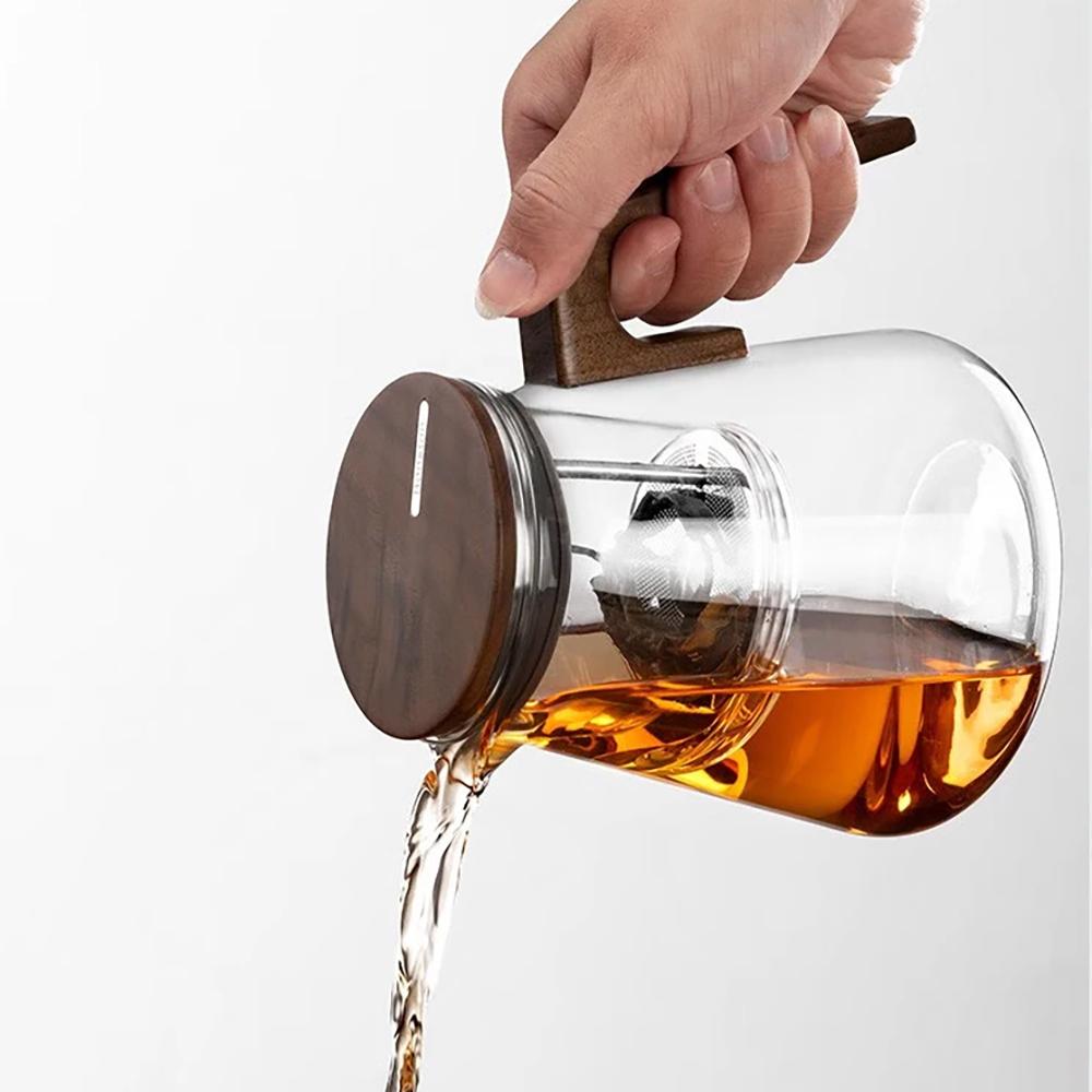 Bonston Heat-resistant Glass Teapot, Magnetic Switch, 27oz