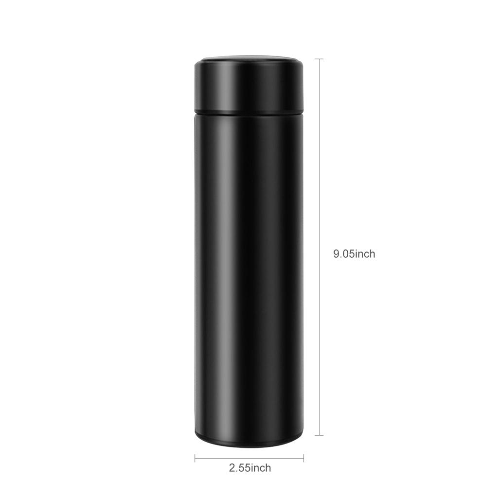 480ml Intelligent Temperature LED Display Vacuum Insulated Water Bottle Stainless Steel Leak Proof