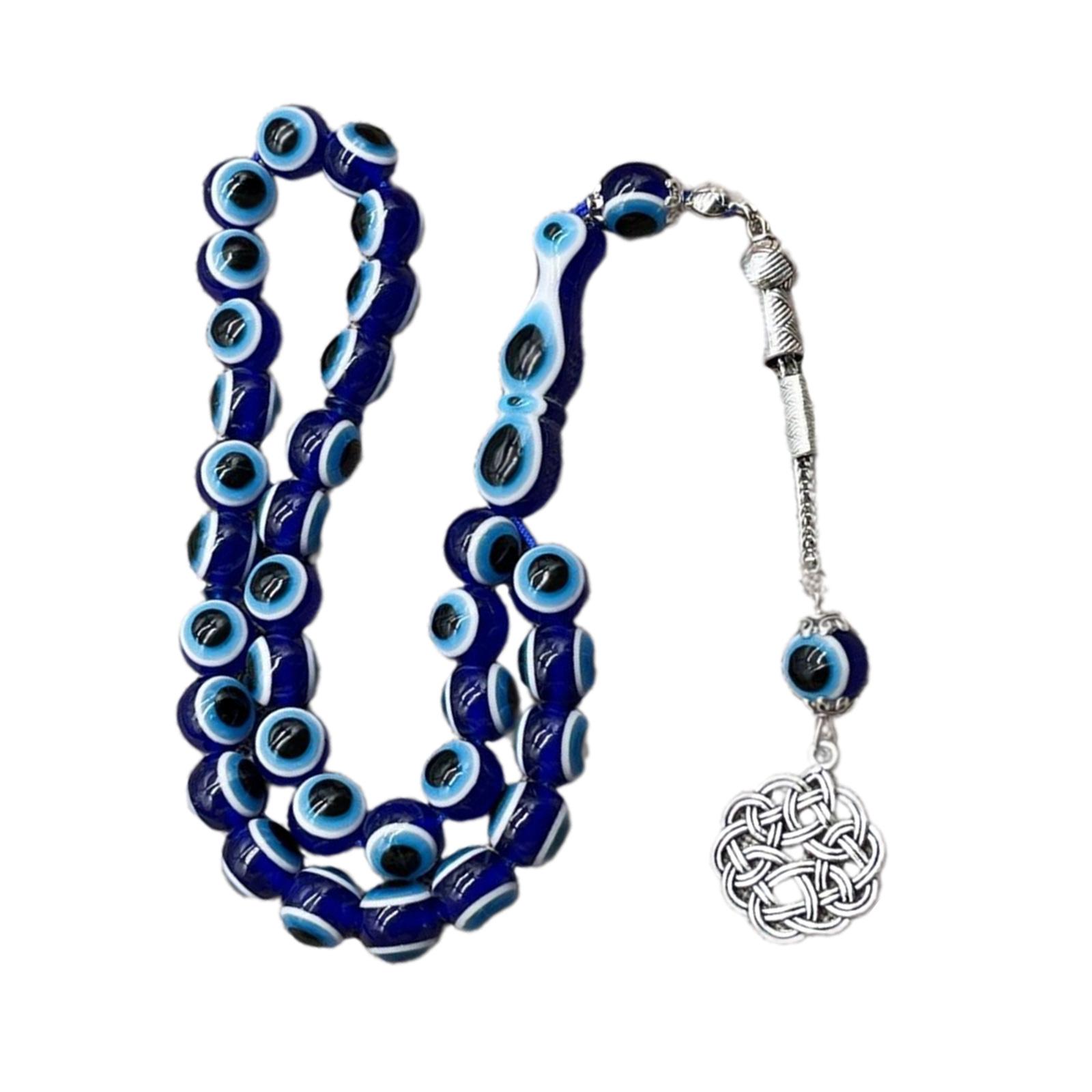 

Fashionable 33 Beads Plastic Bracelet Large Eye Designs Waterproof Jewelry for Outdoor Event and Parties 1 синий