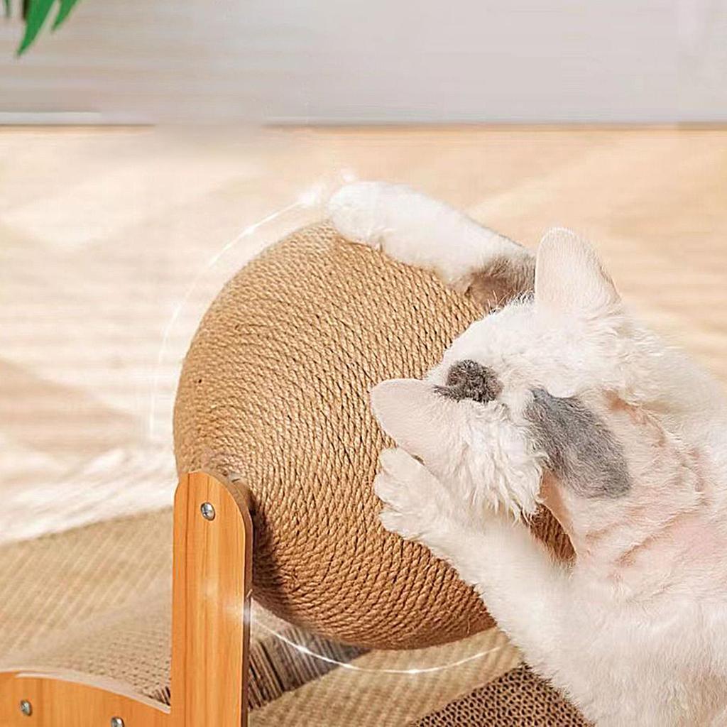Interaktiver Kratzbaum Vertikales Entspannungsspiel mit Basis Interaktiver Katzenball für Kaninchen kleiner Rassen Welpen mittlerer Rassen Hund