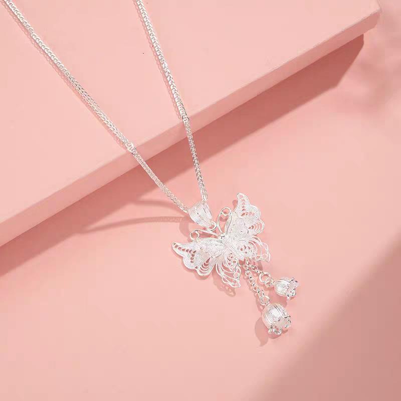 New Chinese Style Butterfly, Lily of The Valley, Silk Tassel Pendant for Women