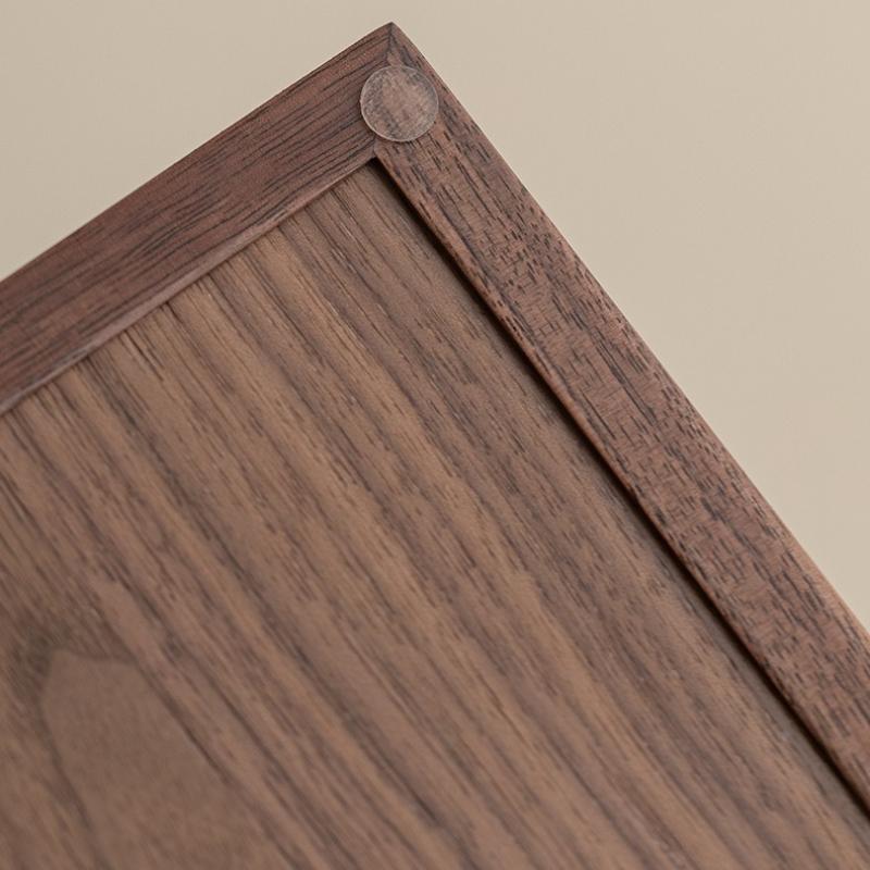 Black Walnut Wooden Tissue Case Luxury Magnetic Attraction Rectangular Tissue Box Aesthetic Boxes Kitchen Storage Organizer