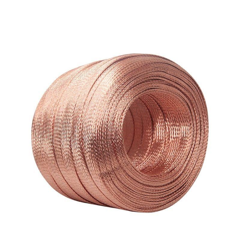 

1/20M Expandable Copper Braided Sleeve Metal Pure Copper Tin Sheath Screening Signal Wire Cable Shielded Braid Welding Solder 1M-1roll мідний