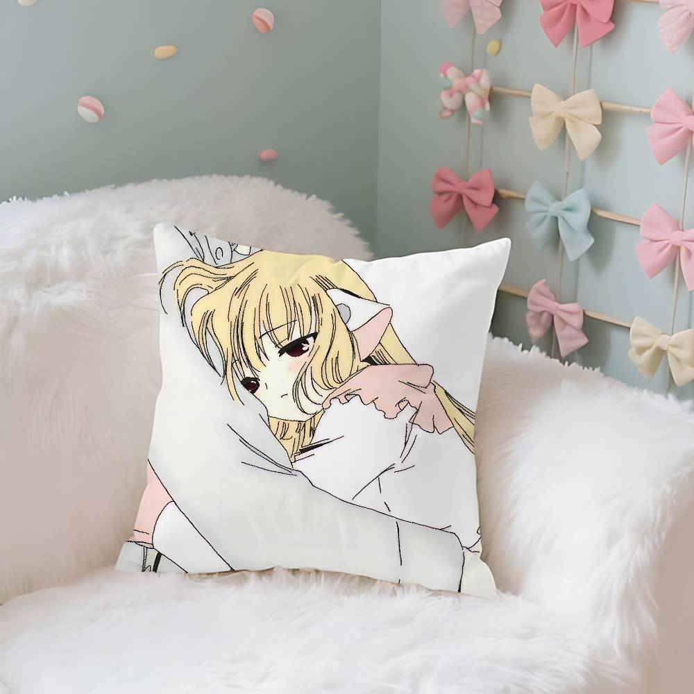 Cute Anime C-Chobits Kawaii Throw Pillow Covers Pattern Cushion Cover Suitable For Sofa Bedroom Car Pillow Cover