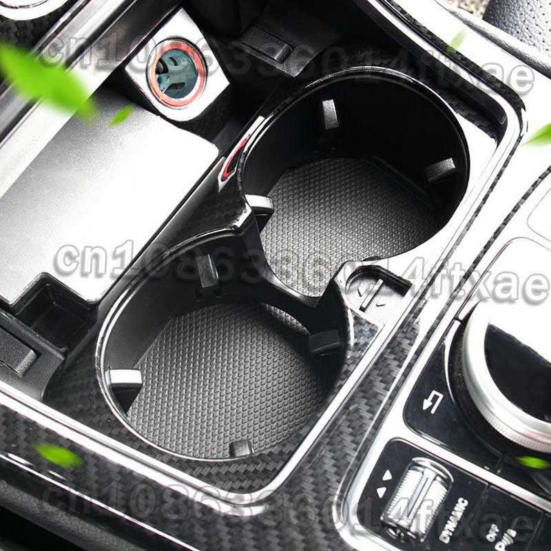 Car Styling Water Cup Holder Frame Trim Covers Stickers For Mercedes Benz GLC C E Class W205 W213 X253 Interior Auto Accessories