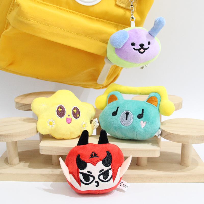 Cute Mini Plush Doll Keychain Star Sports Meeting Cartoon Pendant Bag Charm Accessory Awo Shen Duoduo