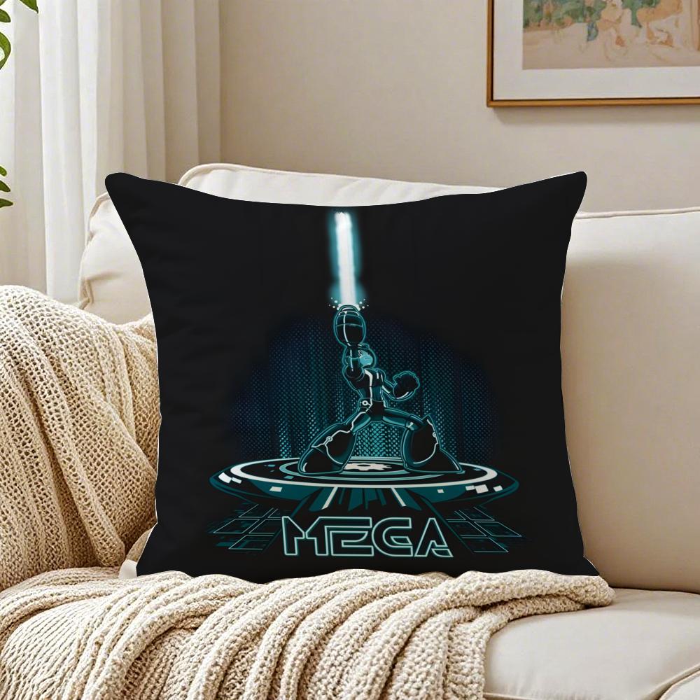 Classic Retro Japanese Game RRockman Mega Man Cushion Cover Pillowcase Antidustmite living Room Sofa Decor Cushion Room