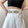 American Retro Rivet Metal Buckle Belt Women'S Spliced Belt Millennial Spicy Girl Y2K Design Sense Strap Waist Rope