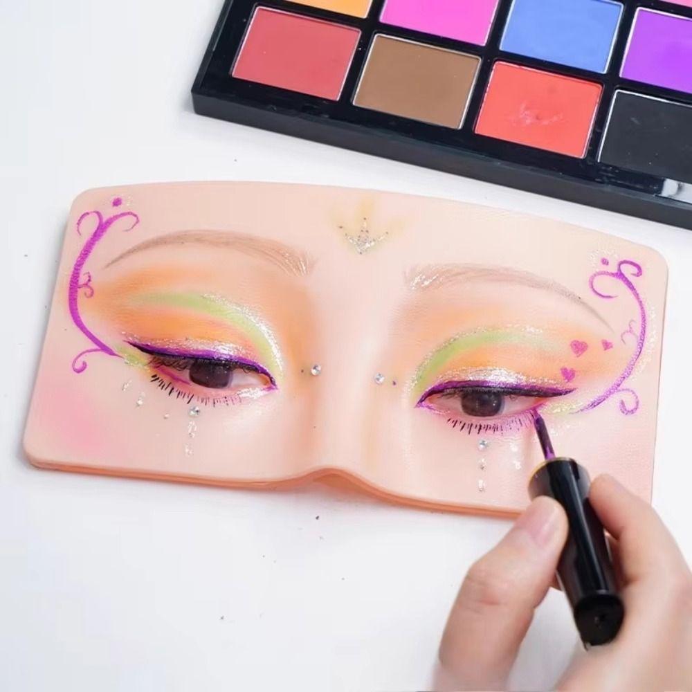 Pelle per Pratica Tatuaggio Sopracciglia Modello Realistico 3D Pad per Allenamento Eyeliner Viso Pratica Eyeliner