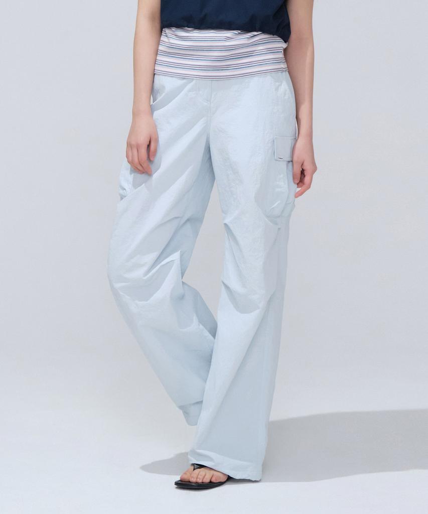 COVERNAT WOMAN Parachute Cargo Pants Light Blue