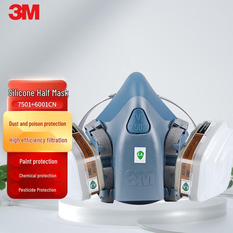 3M 7502 Silicone Half Facepiece Respirator