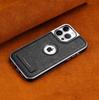 Applicable to Apple hand iPhone11promax case bracket electroplated leather case 11 leather anti-drop all-inclusive 11 hard case