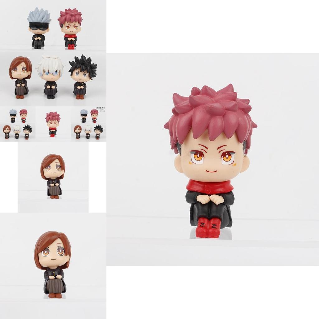 Adorable Jujutsu Kaisen Sitting Plush Doll Five Satoru Gojo Toy Figure Collectible