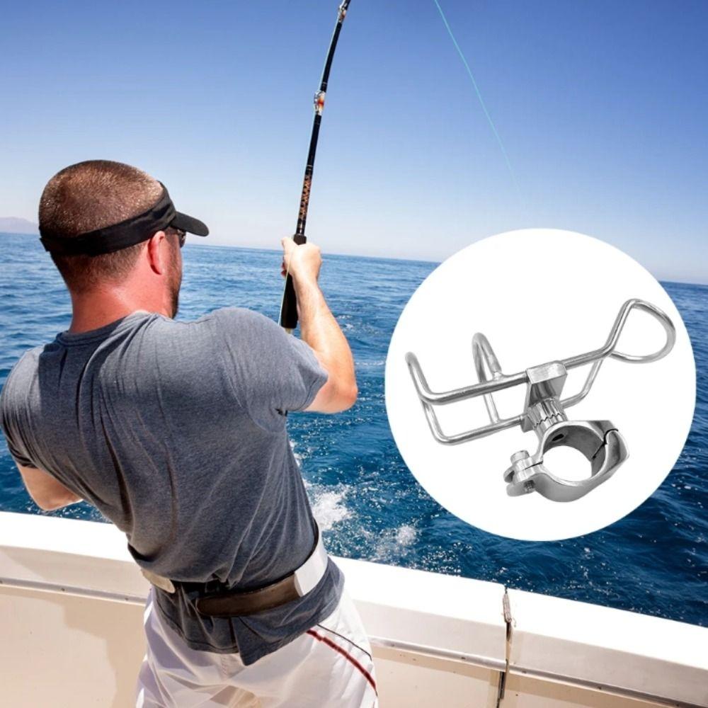 With Wrench Boat Fishing Guardrail Pole Support Fish Pole Socket Support  Boat Accessories