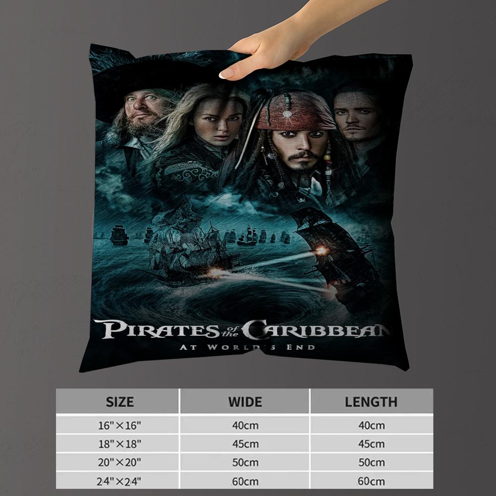 Movie P-Pirates Of The C-Caribbean Cushion Cover Pillowcase Upholstery Sofa Throw Pillow Home Decor Pillowcas