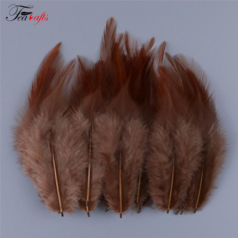 100pcs Rooster Feather Plume For Jewelry Making Pink Fly Tying Plumas Wedding Dress Decorative Dream Catcher Feathers DIY Crafts