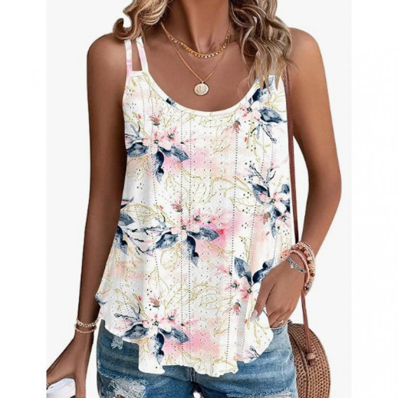 2026 New Solid Color Round Neck Women's Camisole Top