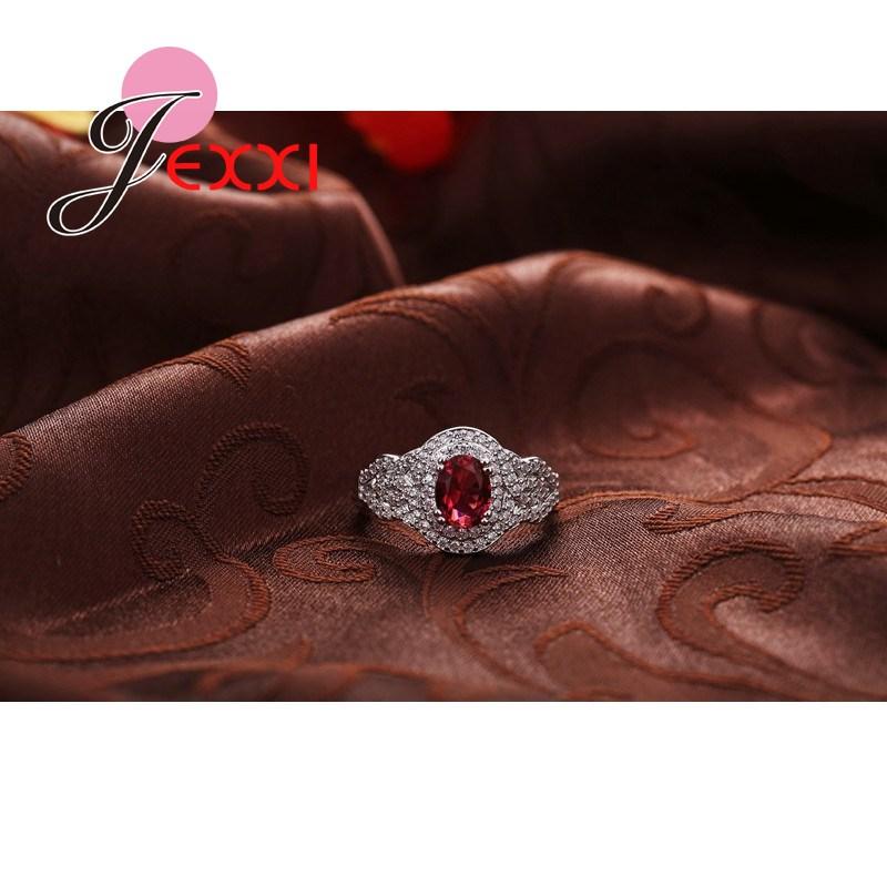 Trendy New Ring Sterling-Silver Color Color AAA Cubic Zircon Brand Ring Fashion Bands Jewelry Women Engagement Rings Bijoux