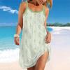 Women's Beach Dress Mini Dress  Floral Hem Print Casual Modern Dress Sleeveless Loose Fit Outdoor Daily Summer
