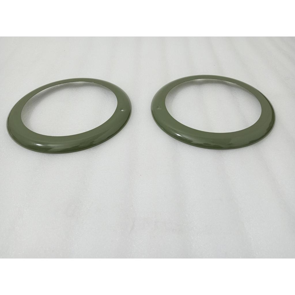 Headlight Outer Bezel Set Military Green Willys 46-53 CJ-2A CJ-3A JEEPS |Fit For