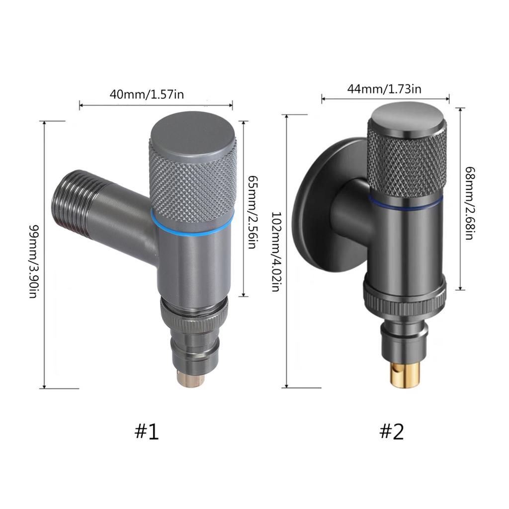 Professioanl Heavy-Duty Brass Water Shut-Off Valves Stop Valves G1/2/G3/4 Space-saving Stop Valves for Laundry Rooms