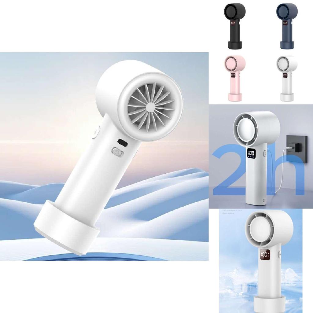 Small Usb Handheld Fan Adjustable Wind Speed High Power Long-lasting Battery Rechargeable Fan