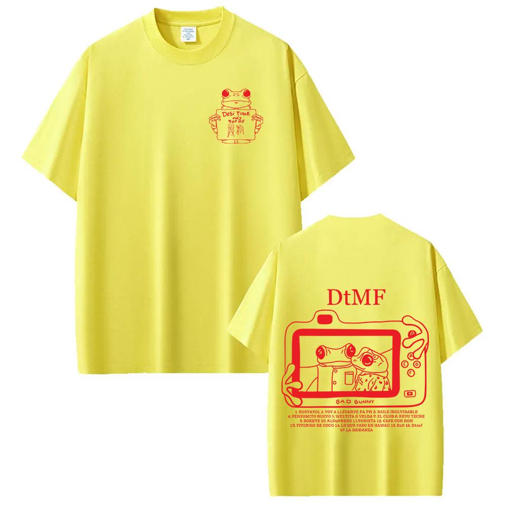 Rapper Bad Bunny Tour 2025 Debi Tirar Mas Fotos DTMF Merch TShirt Unisexs Clothing Summer ONeck Hip Hop Pop Music Tees Streetwear