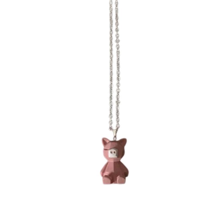 

Abstract Animal Charm Long Chain Statement Necklace Resin Materials For Trendy Outfits