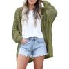 New Fashion Fall New Arrival Cardigan Long Sleeves Loose Sweater Pure Color Cut Out Coat Sweater Female Export Elegant