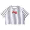 Paris Saint Germain Striped Letter Print Crew Neck Short Sleeve T-Shirt Women T-Shirt White DM4999-100