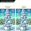 Frohe Weihnachten, Feiertags- doppelseitige Schneemann-Flagge, 12x18 Zoll ohne Stange, Polyestermaterial, geeignet für Garten, Rasen, Terrasse, Bauernhaus, Innenbereich