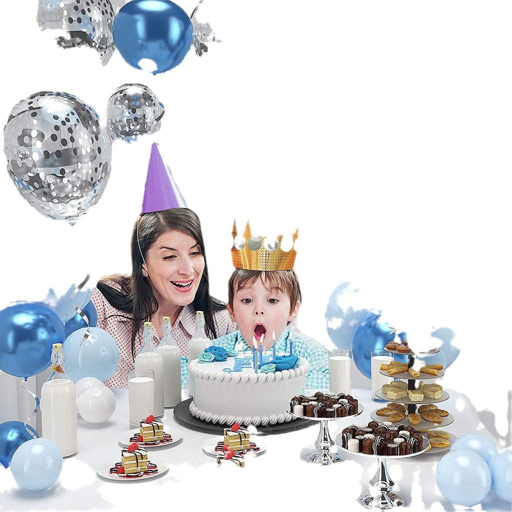 Blue Ocean Series Macaron Latex Balloon Male Treasure Birthday Decoration Balloon Chain Set Holiday Arrangement