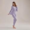 Hengyuanxiang Women's Melange Fleece Anti-bacterial Thermal Set