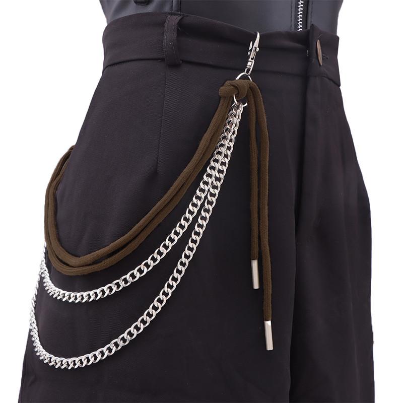 

1PCS Hip-hop Personality Metal Pants Chain Dress Decoration Chain Men s Accessories коричневый