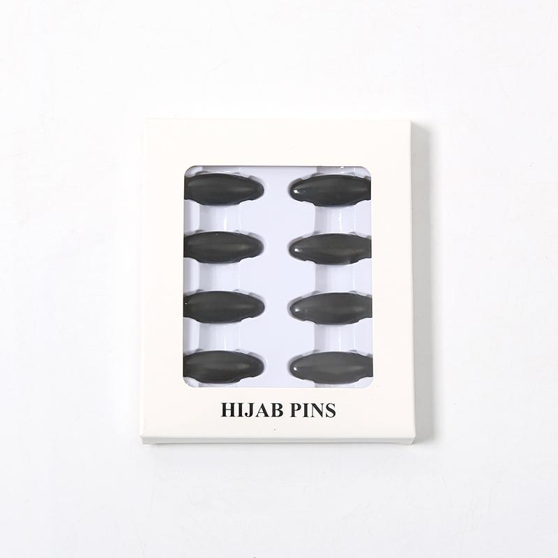 8pcs/ Pack Plastic Hijab Pins Clips Safety Brooch Muslim Scarf Shawls Fashion Accessories