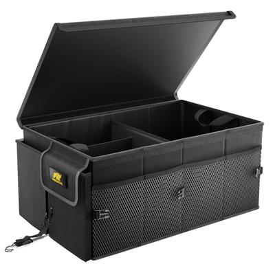 MIKKUPPA Trunk Large Capacity SUV Trunk Storage Foldable with All Black Box, Case, Lid, Dividers, Waterproof, Multi-Compartment Container, Compact,