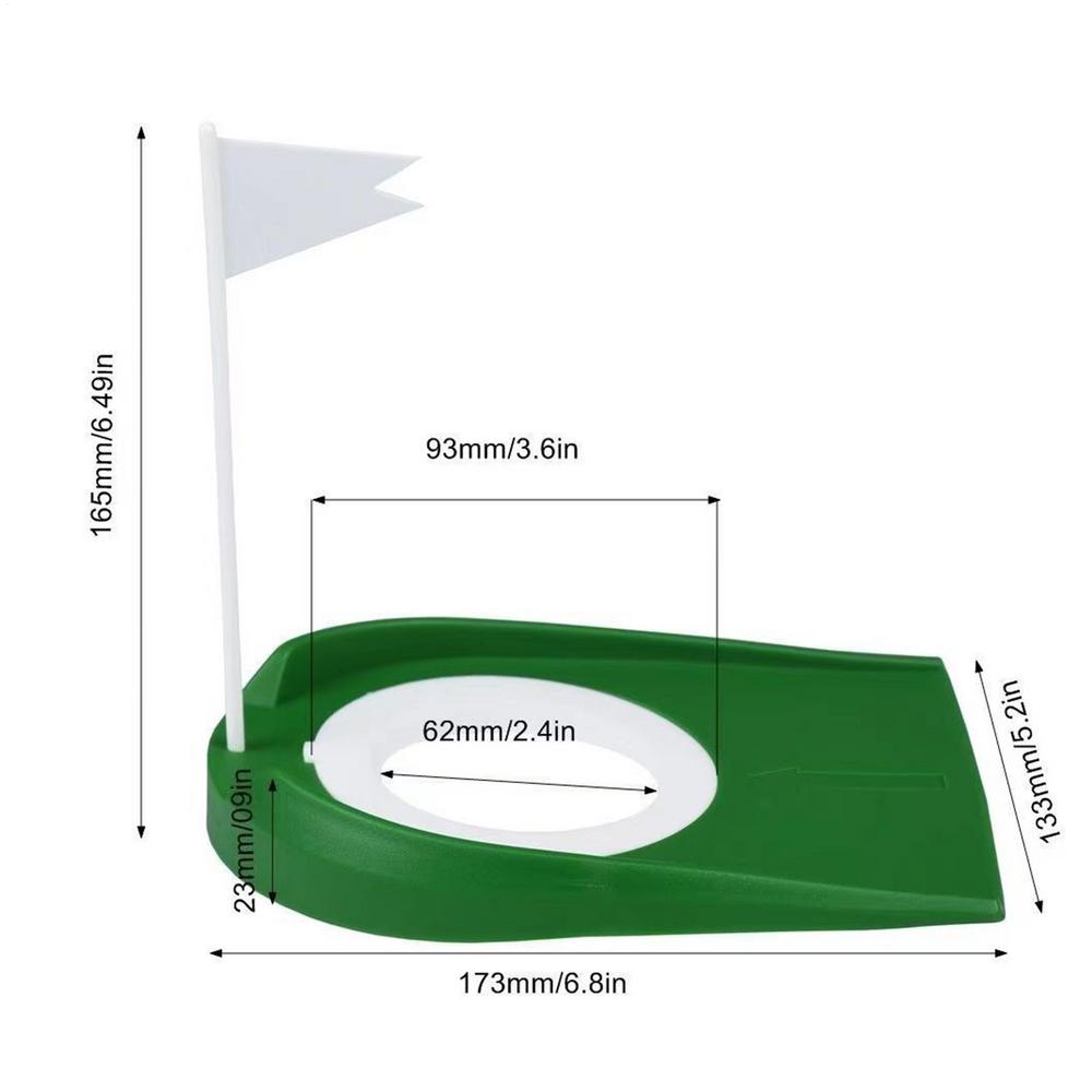 

Golf Hole Cup Practice Aid Putter Tool Putting Training Tool With Flag For Skills Improvement Indoor Outdoor Yard Practice